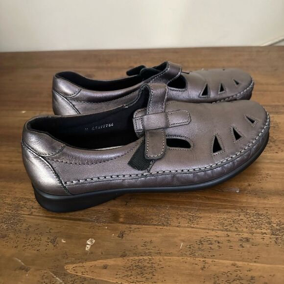 SAS Tripad Comfort Women's Size 8M Shoes Mary Jane Adjustable Strap Metallic - Picture 3 of 4